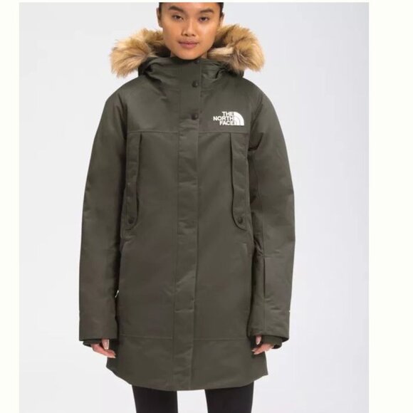 New North Face Women’s New Outerboroughs Parka Taupe Green Size XXXLarge